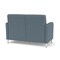 Lesro Siena Lounge Reception 2 Seat Tandem Seating No Center Arm, Brushed Steel, RF Serene Upholstery SN2101 - alternate 2